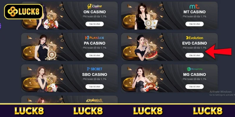Đôi nét về sảnh Evolution Casino Luck8