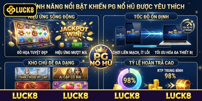 PG Nổ Hũ - Quay Ngay, Hốt Thưởng Lớn Mỗi Ván Đấu 3 PG nổ hũ mang đến nhiều ưu điểm nổi bật