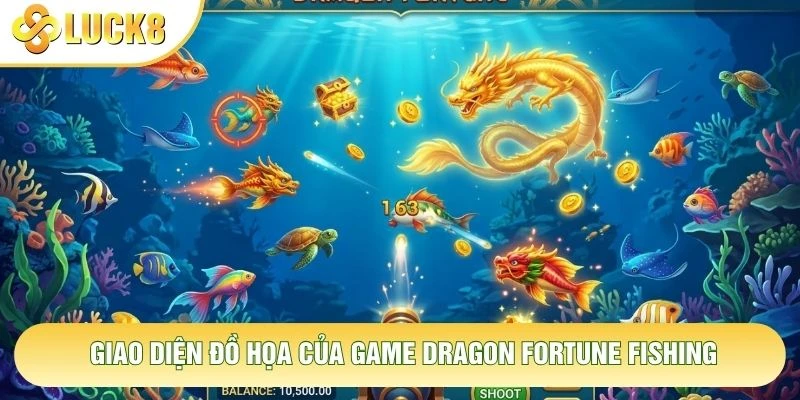 Giao diện đồ họa của game Dragon Fortune Fishing