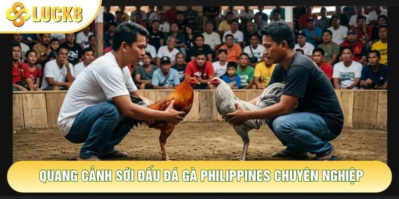 Quang cảnh sới đấu đá gà Philippines chuyên nghiệp