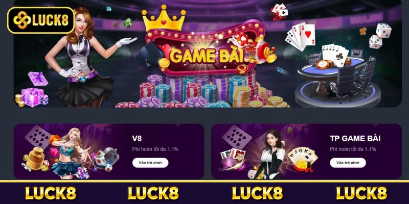 Game bài Luck8 sử dụng bộ 52 lá