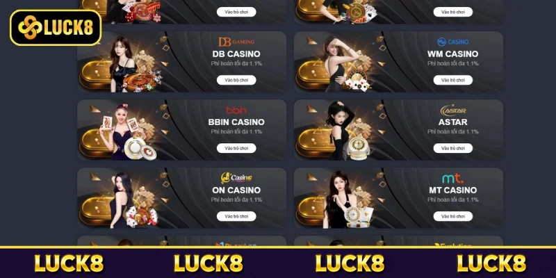Casino Luck8 - Sảnh Cược Chuyên Nghiệp, Giải Trí Đẳng Cấp 5 Những đối tác uy tín hợp tác cùng Casino Luck8